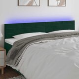  LED uzglavlje tamnozeleno 160x5x78/88 cm baršunasto | shoptok.hr