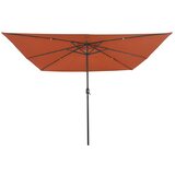  Vrtni suncobran Terakota 295 x 295 x 245 cm Poliester i čelik | Eponuda.ba