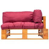  Vrtna sofa od paleta od borovine s crvenim jastucima | shoptok.hr
