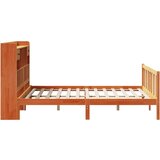  Knjižna postelja brez vzmetnice vošč. rjava 150x200 cm borovina, (21608811) | Shoptok.si