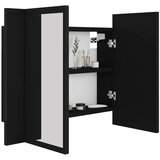 vidaXL LED kopalniška omarica z ogledalom črna 60x12x45 cm | Shoptok.si