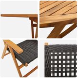  Vrtni set za objed 5 pcs Crna Čvrsto drvo akacije | Eponuda.ba