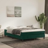  Okvir za krevet s oprugom tamnozeleni 140x200 cm baršunasti | Shoptok.si