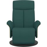  Naslanjač z naslonom za noge temno zeleno blago | Shoptok.si