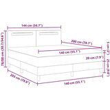 vidaXL Postelja s pomičnim dnom z vzmetnico, črna, 140x200 cm, umetno usnje | Shoptok.si
