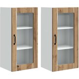  Zidni stakleni ormarić 2 pcs Umjetnički hrast 40 x 31 x 80 cm | shoptok.hr