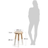 Kave Home Bijeli/u prirodnoj boji stolac od masivnog drva munggura Brocsy – | shoptok.hr