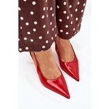Boto Patented Stilettos With Open Heel Red Talira | Shoptok.si