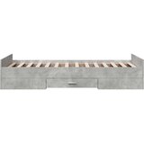  Okvir kreveta s pohranom s ladicama Betonska siva 80 x 200 cm | shoptok.hr