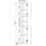  Kupaonski ormar s otvorenom policom BREDA Betonska siva - Betonska siva | shoptok.hr