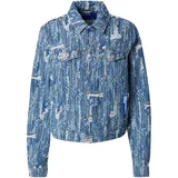 KARL LAGERFELD JEANS Prijelazna jakna plavi traper / prljavo bijela