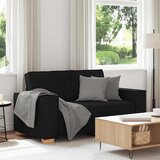 vidaXL Dvosjed Kauč Crni 120 cm Tkanina | shoptok.hr