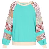 ebeeza Majica 'Fashion Look' voda / rosé / živo rdeča / bela | Shoptok.si