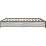 Okvir kreveta boja hrasta 135x190cm konstruirano drvo i metal | shoptok.hr