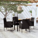  5-dijelni vrtni blagovaonski set crni | shoptok.hr