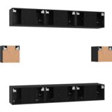  Set TV komoda Zidne Ostalo s pohranom s vratima 8 pcs Crni hrast 60 x 30 x 30 cm | shoptok.hr
