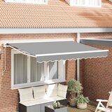 vidaXL Semi-Cassette Awning Frame Retractable Manually-Operated Metal | Shoptok.si