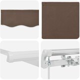  Povlačivi tende Sivosmeđa 400 × 350 cm Tkanina i Aluminij | shoptok.hr