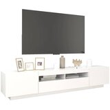 TV ormarić s LED svjetlima bijeli 200 x 35 x 40 cm | shoptok.hr