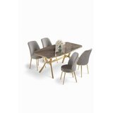 Hanah home trpezarijski set, 5 dijelova, siva Slike