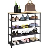 MID.YOU REGAL ZA ČEVLJE črna, medeni hrast | Shoptok.si