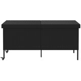 Vrtna kutija za pohranu s kotačima crna 160x55x75 cm poliratana | shoptok.hr