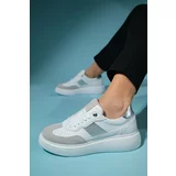 LuviShoes BEICE White Gray Women's Sneakers