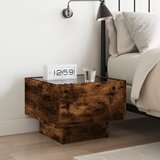  Noćni ormarić s beskonačnim LED boja hrasta 40 x 40 x 30 cm | shoptok.hr