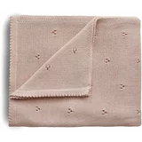 Mushie Knitted Pointelle Baby Blanket pletena deka za djecu Blush 80 x 100cm 1 kom