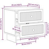 vidaXL Noćni ormar Staro drvo 43 x 34 5 x 47 5 cm Konstruirano drvo - Staro drvo 1 | shoptok.hr