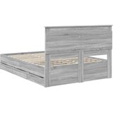  Krevetna konstrukcija Siva Sonoma 140 x 190 cm Inženjersko Drvo | shoptok.hr