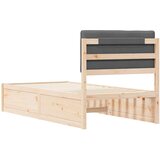  Krevetni okvir s tapiciranim uzglavljem Tamno siva 90 x 200 cm | shoptok.hr