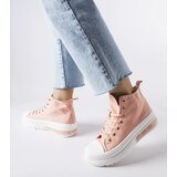Gemre Pink High-Top Sneakers Quiet | Shoptok.si