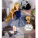  Lutka za igru Emily s torbom za pse i tamno plavom haljinom | Shoptok.si
