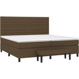  s oprugama i madracem tamnosmeđi 200x200 cm od tkanine | shoptok.hr