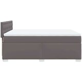 vidaXL Krevet s oprugama i madracem sivi 140x190 cm od umjetne kože | shoptok.hr