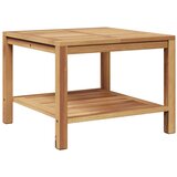 vidaXL Klubska miza Rjava 60 x 60 x 45 cm Trdna tikovina, (5000073430) Cene