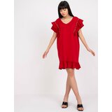 FANCY Dress-FA-SK-7017.72P-burgundy | Shoptok.si