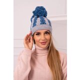 Kesi Cap with a pompom Rozalia K323 white+grey | shoptok.hr