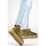 primohurt Dark green women's snow boots with a thick sole, warm winter women's shoes Cene