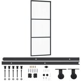  Klizna vrata s priborom ESG staklo i aluminij 76 x 205 cm | shoptok.hr
