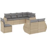  8-dijelni set vrtnih sofa od poliratana s jastucima bež | shoptok.hr
