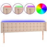  LED uzglavlje boja cappuccina 163x16x78/88 cm od umjetne kože | shoptok.hr