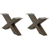 Noge kavne mize v obliki črke X 2 kosa 70x(30-31) cm jeklo, (22095345) | Shoptok.si