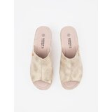 GOODIN Women's gold wedge flip-flops | Shoptok.si