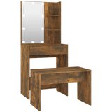  Set toaletnog stolića LED boja hrasta od konstruiranog drva | shoptok.hr