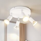 Nettlife Bela LED stropna svetilka - moderna kovinska 4-plamenska GU10 nastavljiva stropna svetilka, (22116968) | Shoptok.si