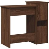 vidaXL Radni stol s policama boja smeđeg hrasta 84x40x78 cm drveni | shoptok.hr