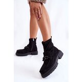 Kesi Women's suede boots La.Fi 250042B-SU Black Cene