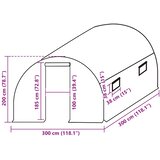  Zamjenski pokrov za plastenik (9 m²) 3 x 3 x 2 m prozirni | shoptok.hr